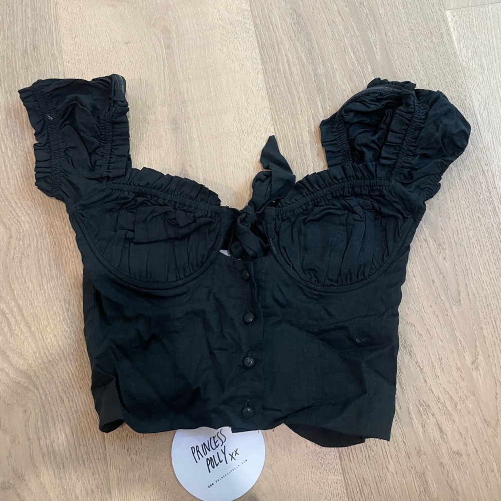 PRINCESS POLLY Ruffle Crop Top